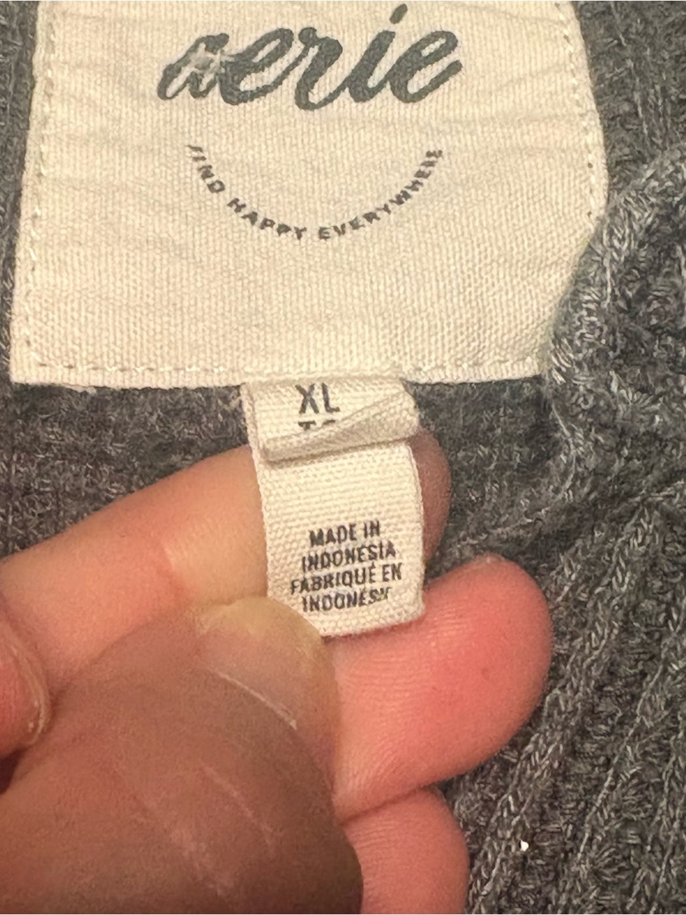 Aerie Women’s XL Slate Grey Waffle-Knit Button-Up Shirt - Picture 6 of 14